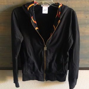 Nilla Shields Black Zip Hooded Sweatshirt